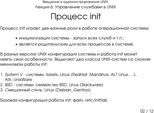 Презентация 6-02: процесс init