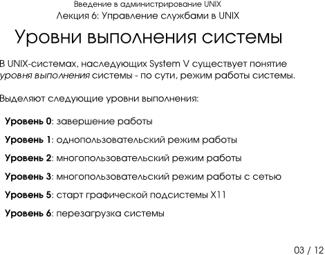 Презентация 6-03: уровни выполнения системы