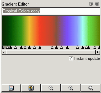 The gradient editor