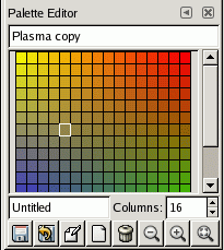 The Palette Editor El editor de paletas