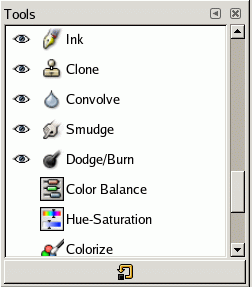 The Tools dialog