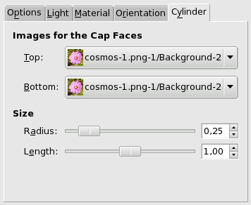 Cylinder tab options