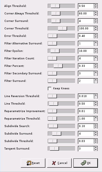 The Advanced Settings dialog window