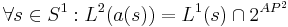 \forall s \in S^1: L^2(a(s)) = L^1(s) \cap  2^{AP^2}