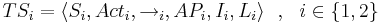 TS_i = \langle S_i, Act_i, \rightarrow_i, AP_i, I_i, L_i \rangle ~~,~~ i \in \{1,2\}