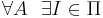 \forall A ~~ \exists I \in \Pi