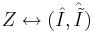  Z \leftrightarrow  (\hat I , \hat{\tilde I})